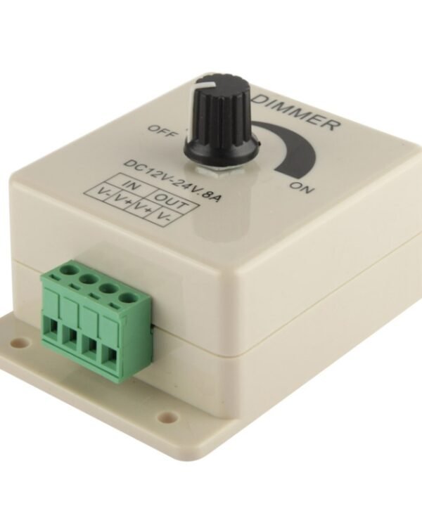 Single Color Dimmer Switch LED Dimmer Controller for Strip Light DC12-24V, Output Current: 8A