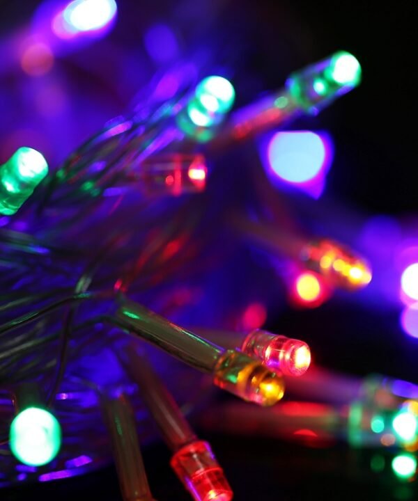Waterproof  String Light, Length: 10m, 100 LED RGB Light with Controller, Flashing / Fading / Chasing Effect, AC 220V, EU Plug