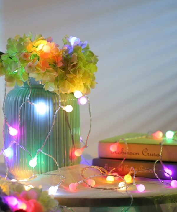 10m 100 LED Colorful String Rope Light with Tail Plug-in