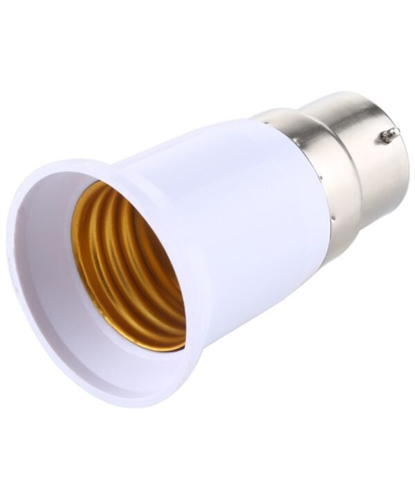 E27 to B22 Light Lamp Bulbs Adapter Converter(White)