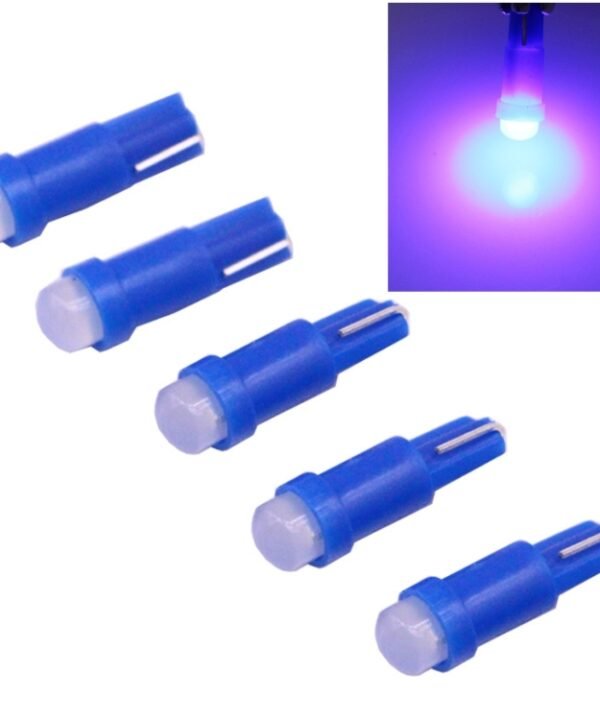 5 PCS T5 0.5W 20LM 1 LED COB LED Instrument Light Bulb Dashboard Light for Vehicles, DC 12V