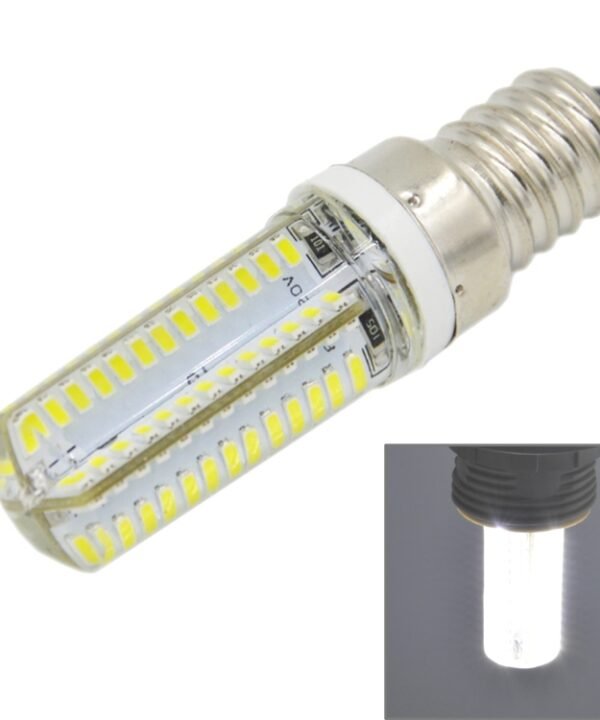 E14 5W 400LM 104 LED SMD 3014 Silicone Corn Light Bulb, AC 220V (Warm White Light), 5W