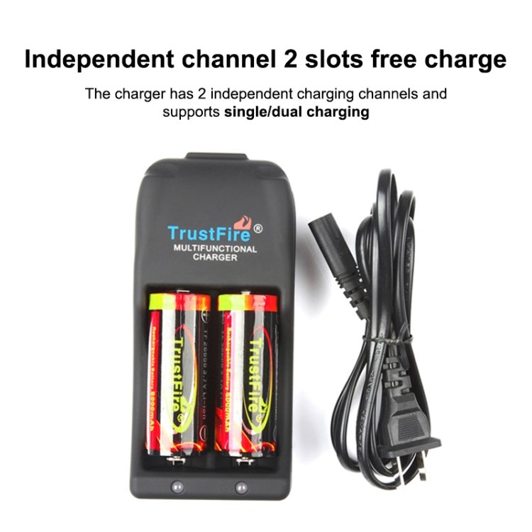 TR-006 Multi-function Battery Charger for 16340 / 18650 / 25500 / 26650 / 26700(Black) - Image 6