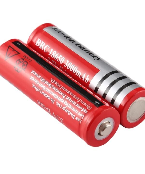 2 PCS UltraFire 18650 3000mAh 3.7V Long Lasting Rechargeable Lithium ion Battery(Red)
