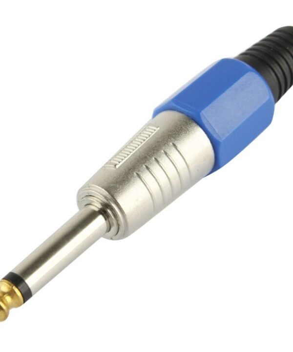 6.35mm Male Plug Microphone Patch Snake Cable TRS Connector Adapter