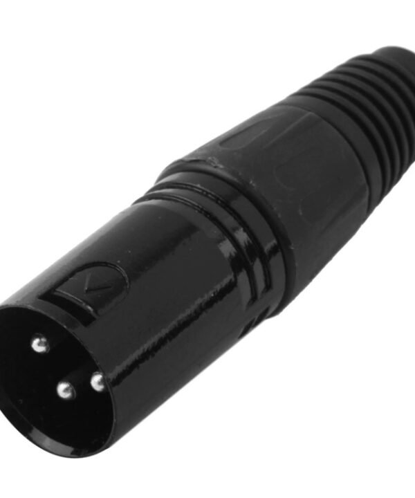 3 Pin XLR Male Plug Microphone Connector Adapter(Black)