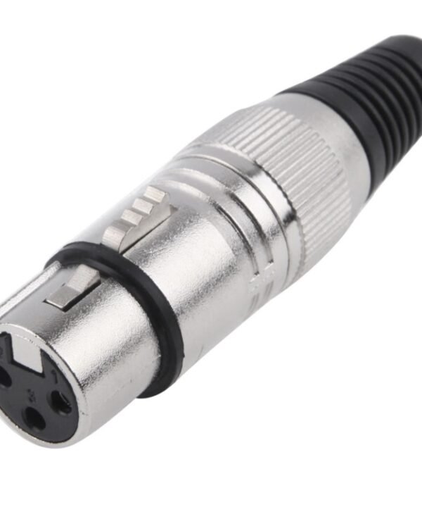 3 Pin XLR Female Plug Microphone Connector Adapter