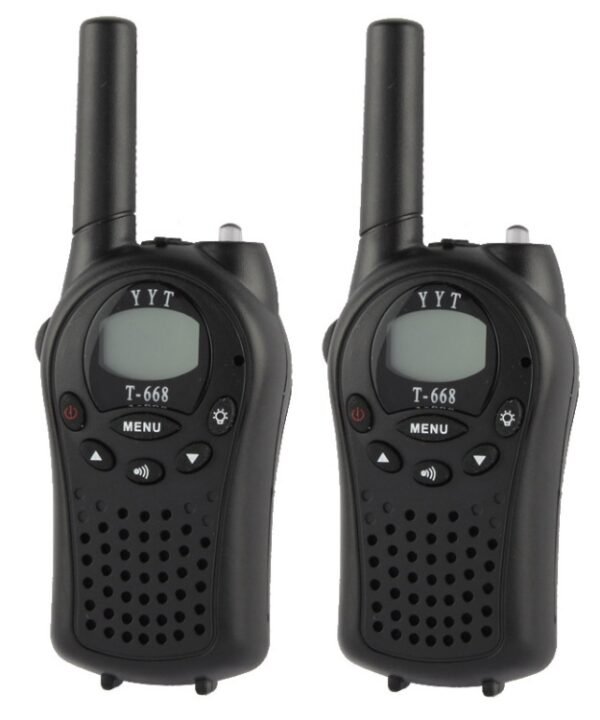 2 PCS T-668 400-470MHz 1.0 inch LCD 8 / 20 / 22CHS Walkie Talkie Set