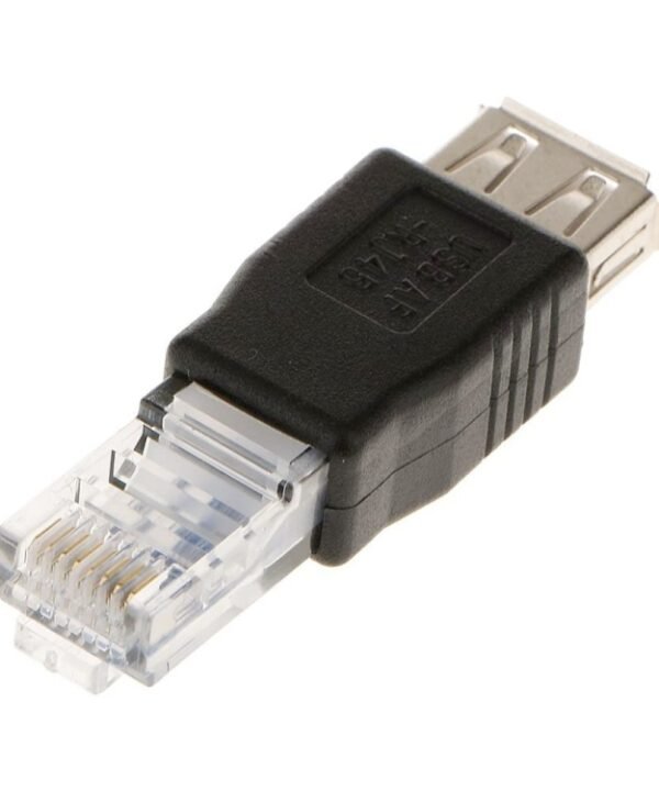 RJ45 Male to USB AF Adapter(Black)