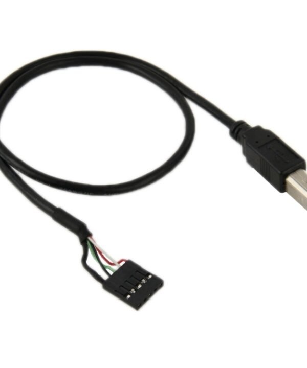 5 Pin Motherboard Female Header to USB 2.0 B Male Adapter Cable, Length: 50cm