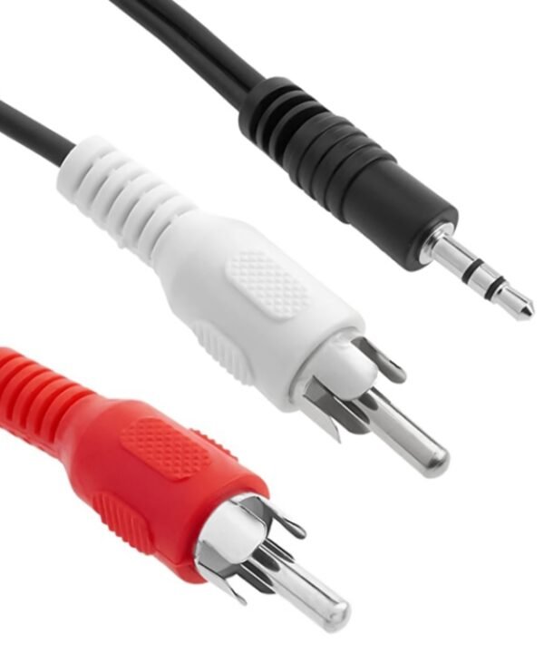 Normal Quality Jack 3.5mm Stereo to RCA Male Audio Cable, Length: 1.5m