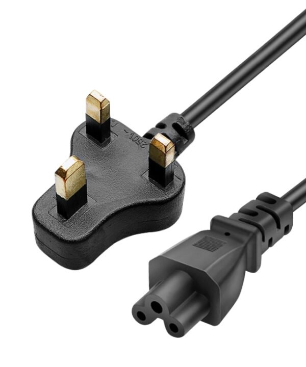 1.2m 3 Prong Style Small UK Notebook Power Cord