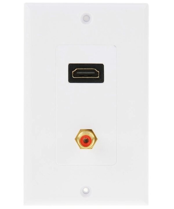 HDMI Female + RCA Female Plug Wall Plate Panel