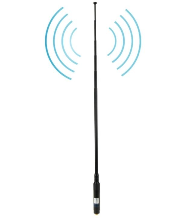 RH660S Dual Band 144/430MHz High Gain SMA-F Telescopic Handheld Radio Antenna for Walkie Talkie, Antenna Length: 108.5cm