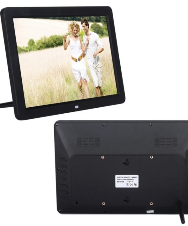 12.0 Inch LED Display Multi-media Digital Photo Frame with Holder / Music & Movie Player / Remote Control Function, Support USB / SD, Built in Stereo Speaker, 12.0 Inch