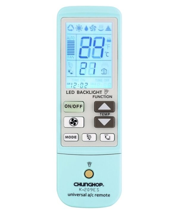 K-209ES Universal Air Conditioner Remote Control, Support Thermometer Function