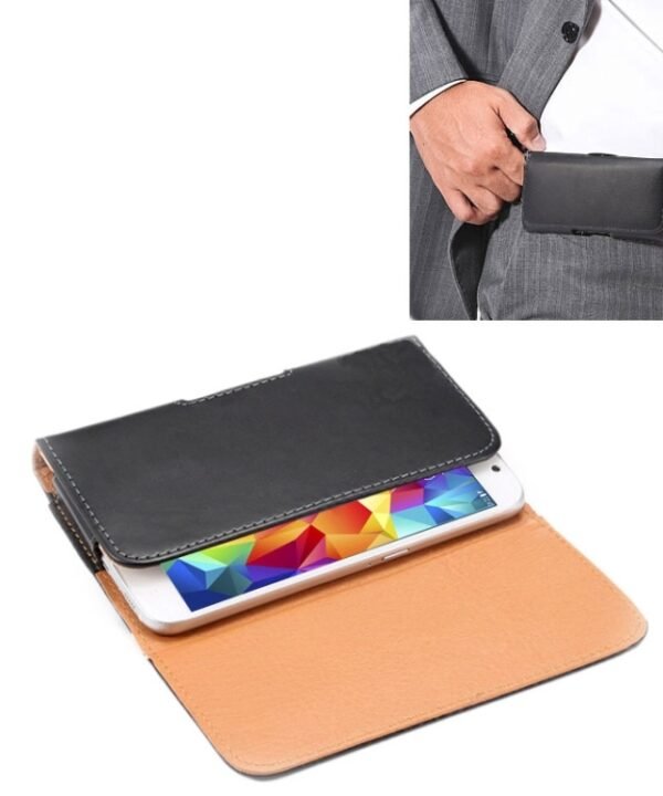 Crazy Horse Texture Vertical Flip Leather Case / Waist Bag with Back Splint for iPhone X & Galaxy S5 / G900