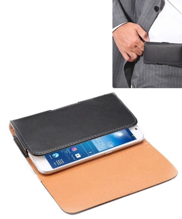 6.3 Inch Crazy Horse Texture Vertical Flip Leather Case / Waist Bag with Back Splint for Galaxy Mega 6.3 /  Mega 2 / G750F