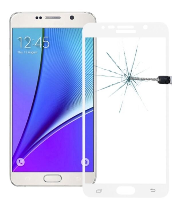 0.26mm 9H Surface Hardness Explosion-proof Colorized Silk-screen Tempered Glass Full Screen Film for Galaxy Note 5 / N920