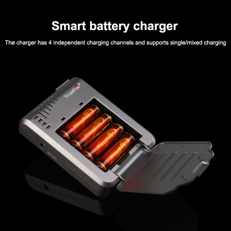 TR-003P4 TrustFire 1x4 Universal Cylindrical Li-ion Battery Charger for 10430/ 10440/ 14500/ 16340/ 17670/ 18500 - Image 6