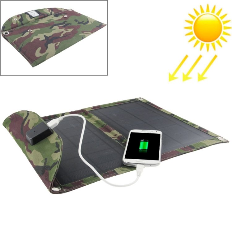 10W Portable Folding Solar Panel / Solar Charger Bag for Laptops / Mobile Phones - Image 2