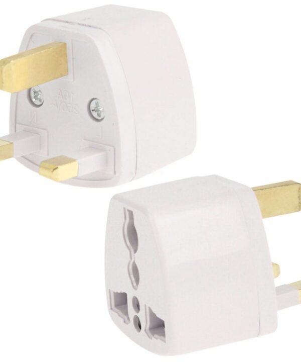 Plug Adapter, Travel Power Adaptor with UK Socket Plug(White)