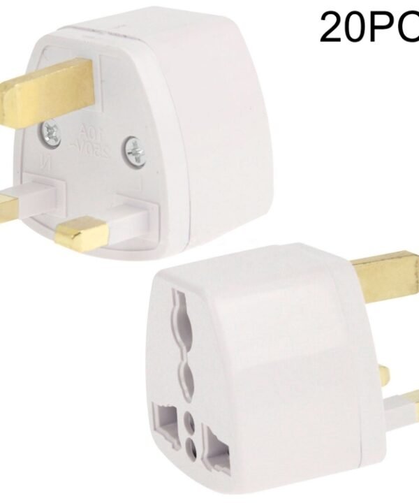 20 PCS Plug Adapter, Travel Power Adapter with UK Socket Plug