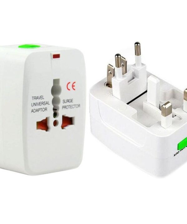 Plug Adapter, Universal EU US UK AU Travel AC Power Adaptor Plug(White)