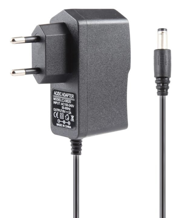 EU Plug AC 100-240V to DC 6V 2A Power Adapter, Tips: 5.5 x 2.1mm, Cable Length: 1.1m(Black)