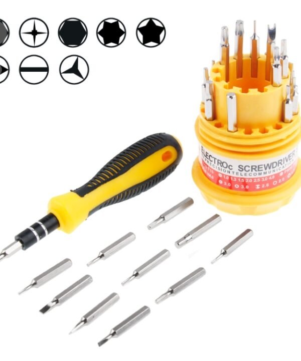 31 in 1 Micro Pocket Precision Screwdriver Watch Repair Tool Set Kit, Random Color Delivery