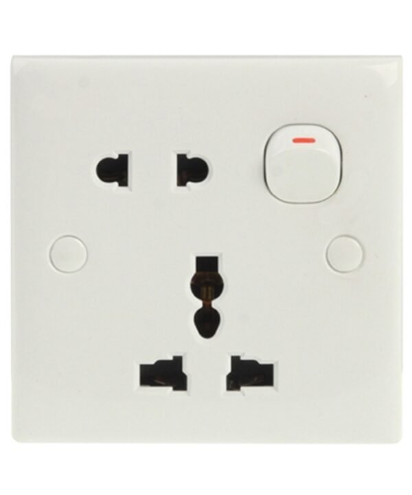 Electric Wall Switch and Socket, EU / AU / US Plug Socket with 1 Switch