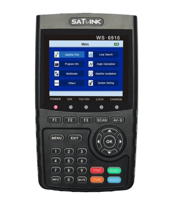 SATLINK WS6916 Digital Satellite Signal Finder Meter, 3.5 inch TFT LCD Screen, Support DVB-S / S2, MPEG-2 / MPEG-4, WS6916