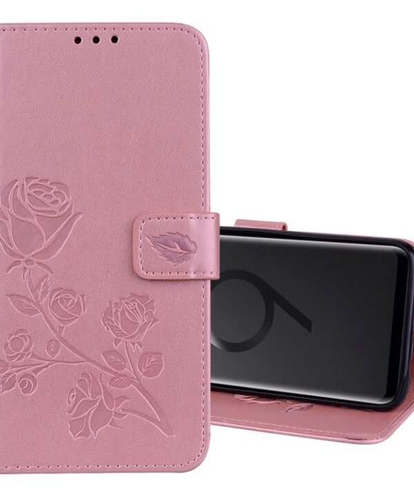 Rose Embossed Horizontal Flip Environmental PU Leather Case with Holder & Card Slots & Wallet for Galaxy S9+, For Samsung Galaxy S9+, For Galaxy S9+