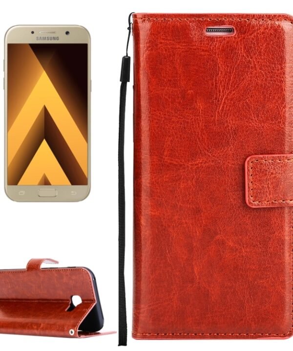 For Galaxy A3 (2017) / A320 Crazy Horse Texture Horizontal Flip PU Leather Case with Holder & Card Slots & Wallet & Photo Frame & Lanyard & Magnetic Buckle, For Galaxy A3 (2017)