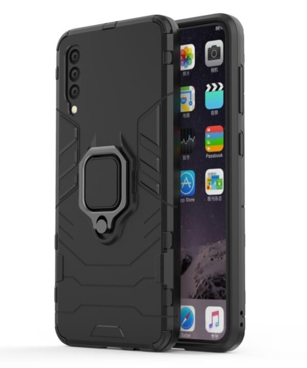 Shockproof PC + TPU Protective Case for Galaxy A50, with Magnetic Ring Holder, For Galaxy A50