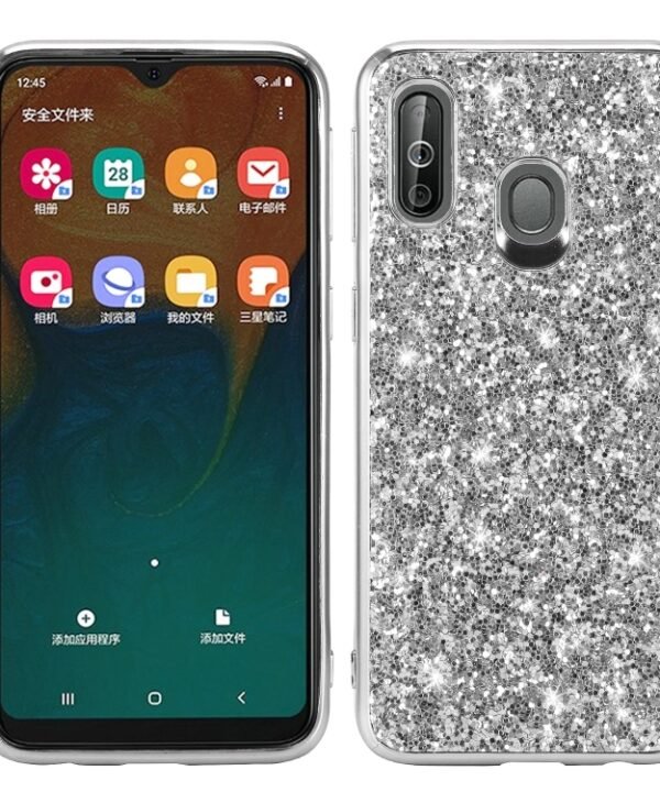 Glittery Powder Shockproof TPU Case for Galaxy A40, For Galaxy A40