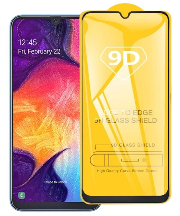 For Galaxy A20s 9D Full Glue Full Screen Tempered Glass Film