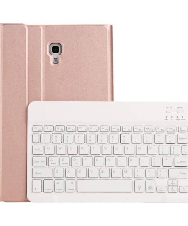 ST590S Bluetooth 3.0 Fine Wool Texture PU Leather ABS Detachable Seven-color Backlight Bluetooth Keyboard Leather Tablet Case for Samsung Galaxy Tab A 10.5 inch T590 / T595, with Pen Slot & Holder