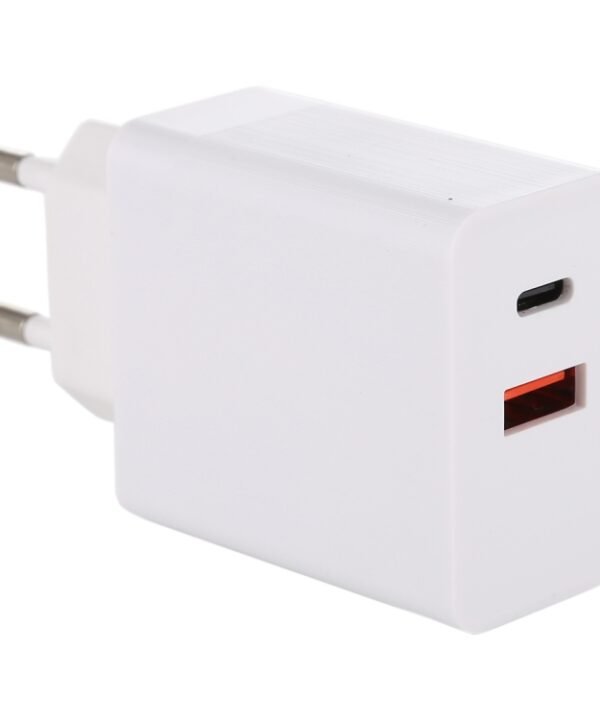 24W PD + QC3.0 Fast Charger Power Adapter Plug Adapter EU Plug