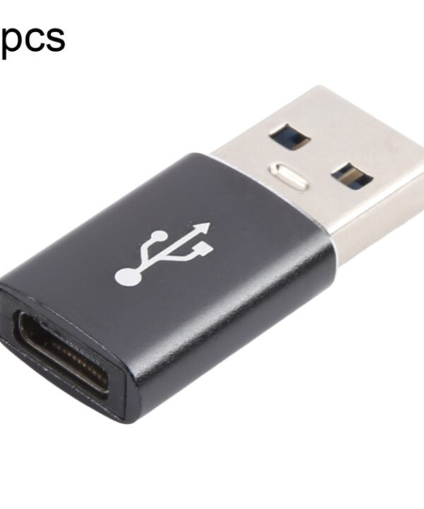 3 PCS USB-C / Type-C Female to USB 3.0 Male Aluminum Alloy Adapter, Support Charging & Transmission Data, USB 3.0