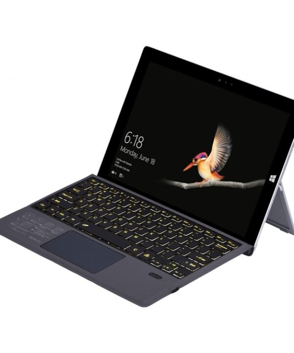 1089D-C For Microsoft Surface pro3 / pro4 / pro 2017 / pro6 / pro7 Universal Magnetic Adsorption Bluetooth 3.0 Keyboard Holster with Colorful Backlight