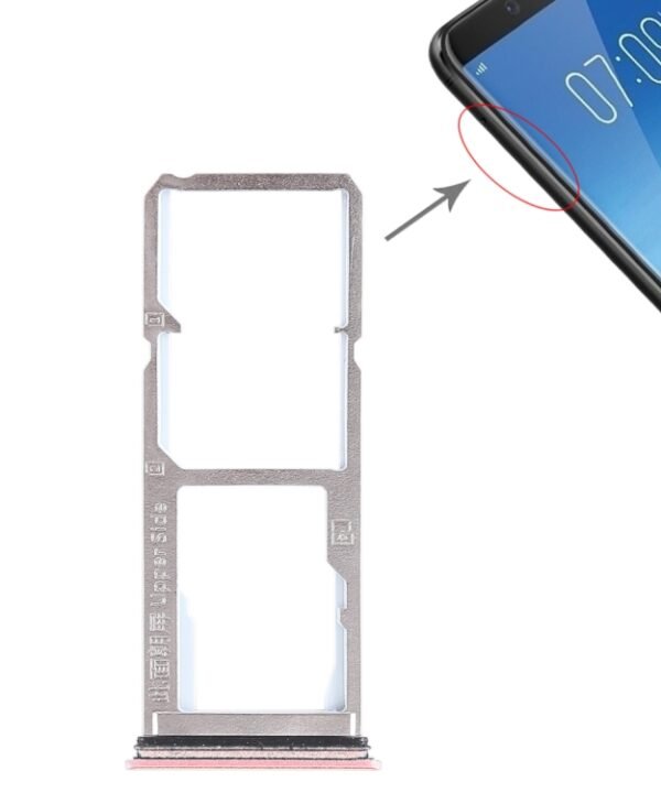 For Vivo Y75 2 x SIM Card Tray + Micro SD Card Tray, For Vivo Y75