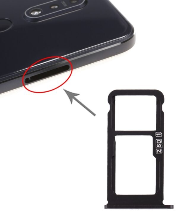 SIM Card Tray + SIM Card Tray / Micro SD Card Tray for Nokia 7.1 / TA-1100 TA-1096 TA-1095 TA-1085 TA-1097, For Nokia 7.1