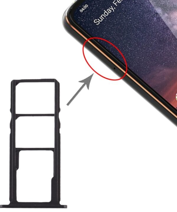 SIM Card Tray + SIM Card Tray + Micro SD Card Tray for Nokia 3.2 TA-1156 TA-1159 TA-1164, For Nokia 3.2