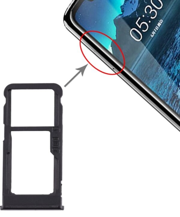 SIM Card Tray + SIM Card Tray / Micro SD Card Tray for Nokia 5.1 Plus / X5 TA-1102 TA-1105 TA-1108 TA-1109 TA-1112 TA-1120 TA-1199, For Nokia 5.1 Plus