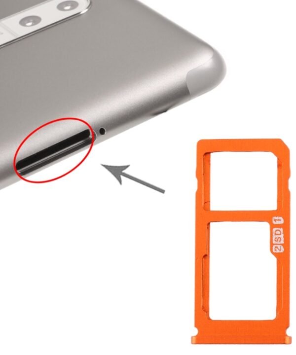 SIM Card Tray + SIM Card Tray / Micro SD Card Tray for Nokia 8 / N8 TA-1012 TA-1004 TA-1052, For Nokia 8