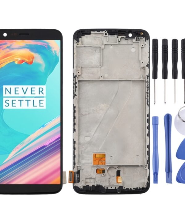 For OnePlus 5T A5010 TFT Material LCD Screen and Digitizer Full Assembly with Frame, For OnePlus 5T