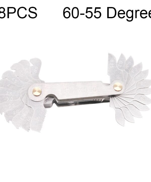 58 PCS Metric 60 Degrees +British 55 Degrees CR Stainless Steel Thread Gauge