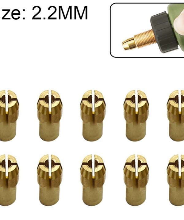 10 PCS Three-claw Copper Clamp Nut for Electric Mill Fittings，Bore diameter: 2.2mm