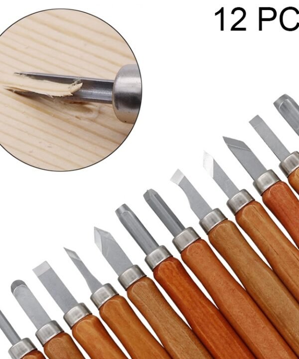 12 in 1  Wood Carving Chisels Knife Basic Woodcut Working Handmade Rubber Stamps Hand Tools